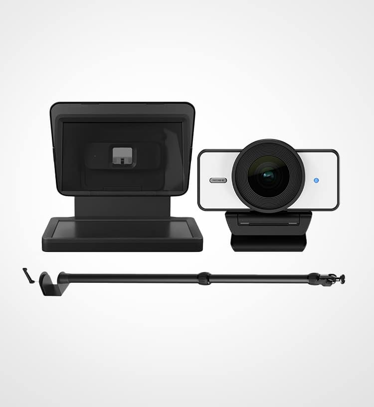 Facecam 4K (White), Prompter and Master Mount L Bundle | Elgato
